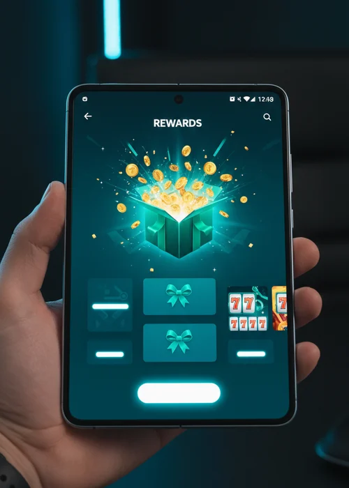 Illustration of a player celebrating a big win with Bet223 Casino bonuses and free spins on popular slots like Big Bass Bonanza